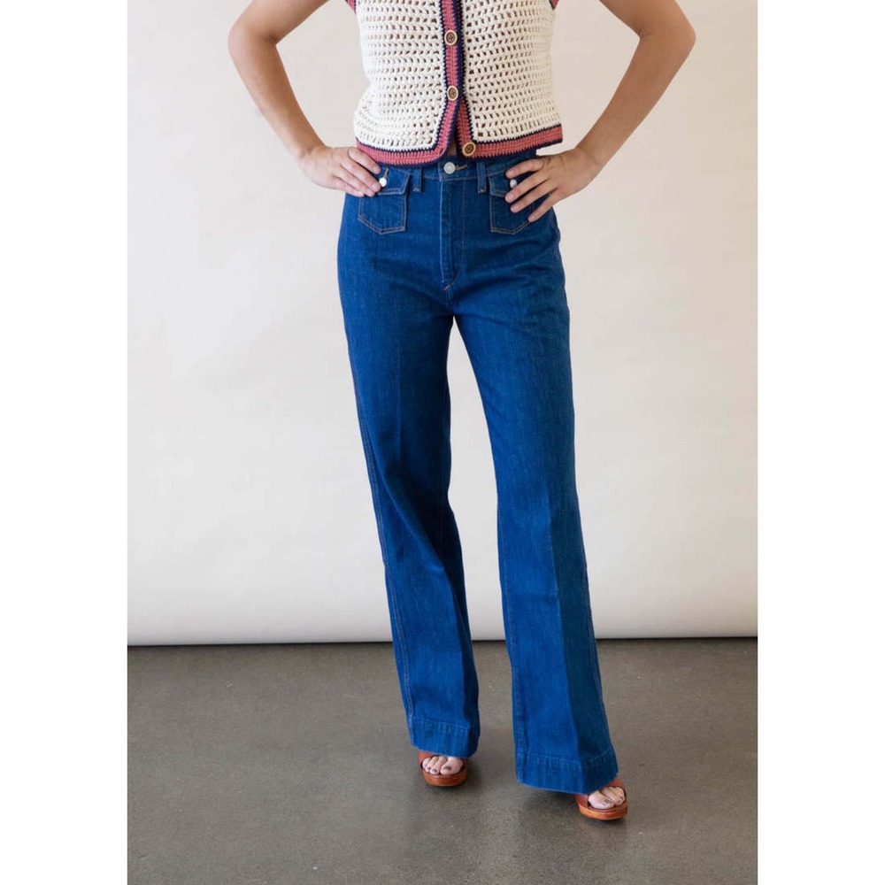 NWT RE/DONE
70’s POCKET WIDE LEG - TRUE RINSED Sz 27 $314